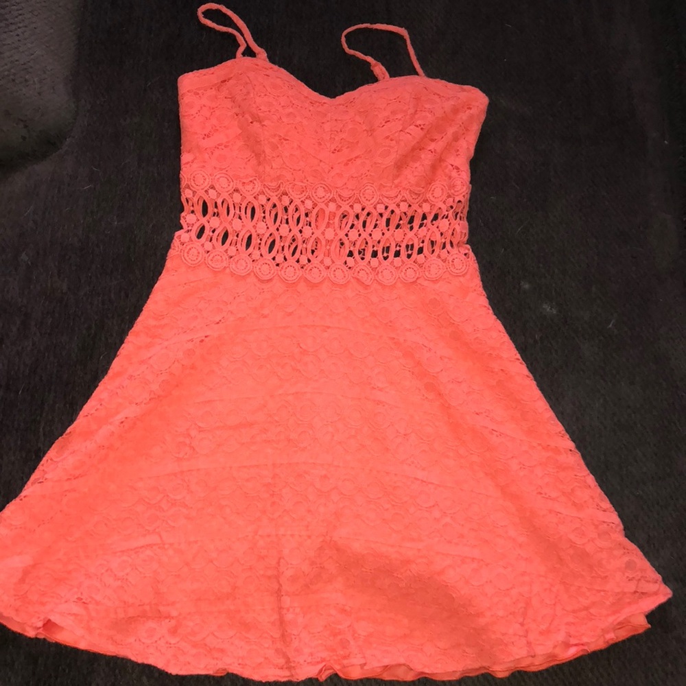 Coral/peach juniors summer dress